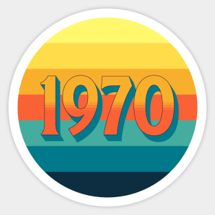 1970 Vintage Sunset Sticker